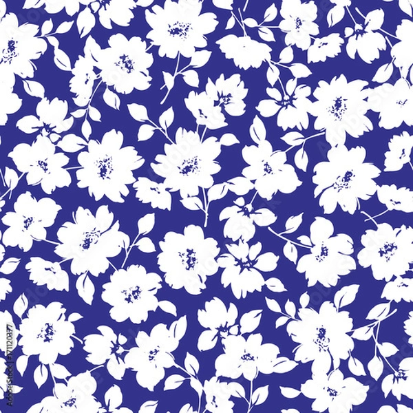 Obraz シームレスな花柄