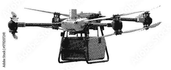 Obraz Drone Halftone RAW R1003