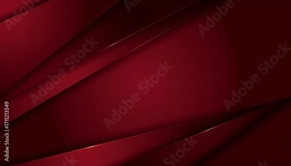 Obraz Dark red abstract luxury background with sharp geometric lines