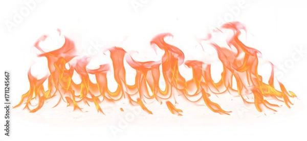 Fototapeta Ethereal Flames A dance of orange and yellow fire with translucent edges.