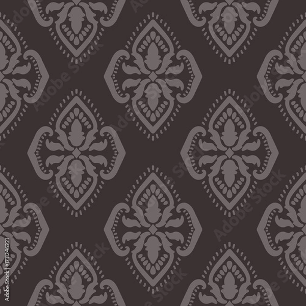 Fototapeta pattern batik flower damask ethnic boho ikat texture tribal geometric background