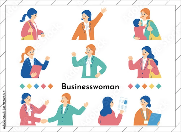 Fototapeta ビジネスウーマン人物素材集	