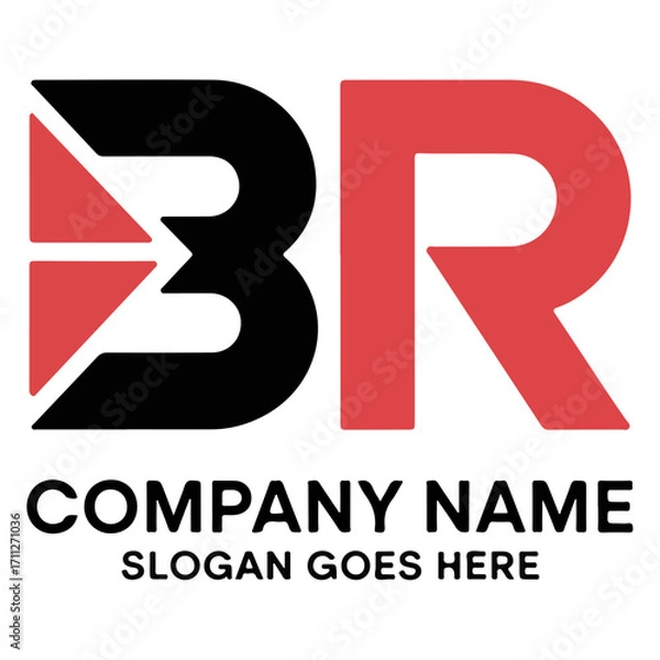 Fototapeta Professional Vector Logo with Letters B and R