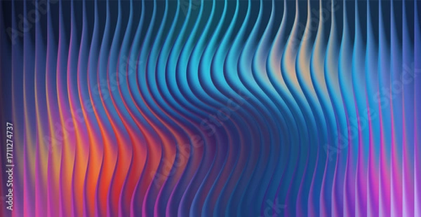 Fototapeta Abstract colorful wavy vertical lines background