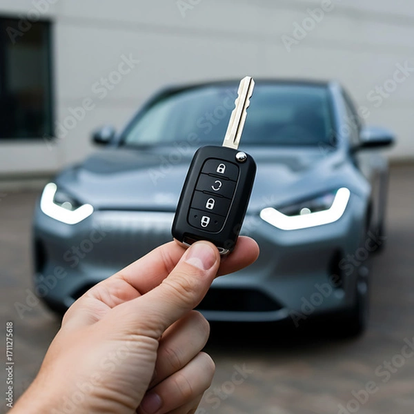 Fototapeta car, hand