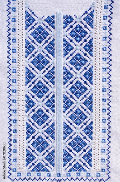 Fototapeta Ukrainian folk patterns embroidered.