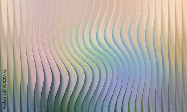 Fototapeta Soft pastel abstract wavy vertical lines with gradient