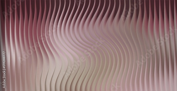 Fototapeta Red and beige abstract wavy vertical lines with gradient