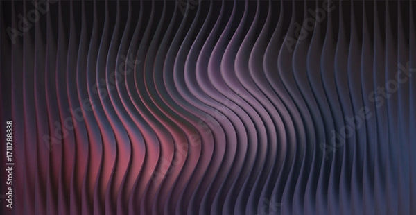 Fototapeta Dark abstract wavy background with subtle color accents