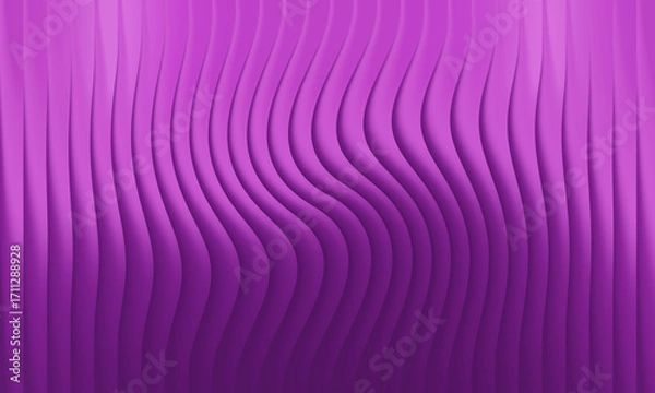 Fototapeta Abstract wavy purple background with vertical lines and shadows