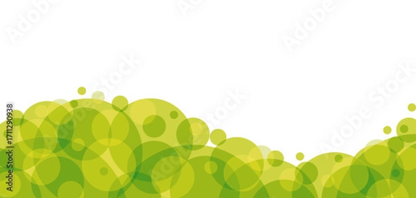 Fototapeta バブルの円で作った波型背景素材