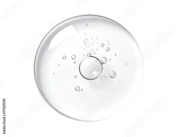Fototapeta Clear serum drop, glossy surface