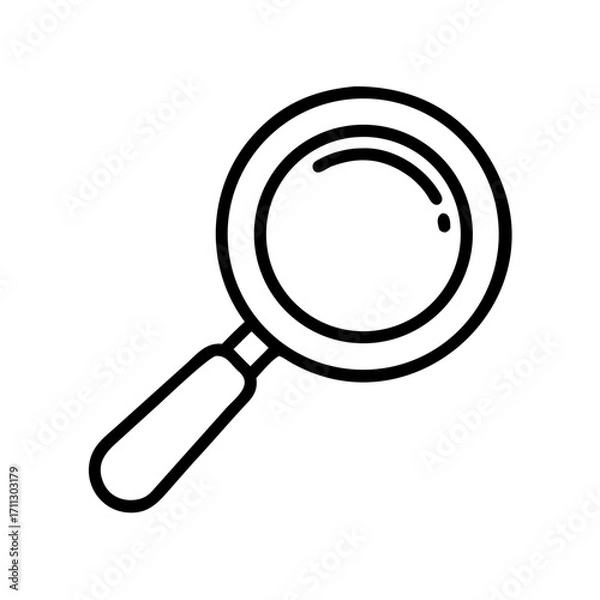 Obraz magnifying glass outline icon