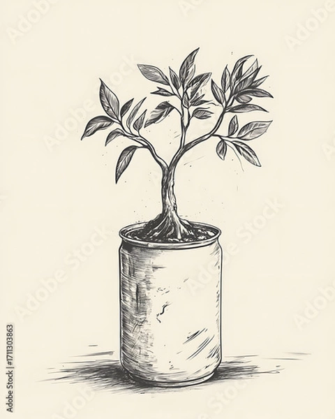Fototapeta recycling and nature themes: photos of trees sprouting from waste, Earth held above trash, and green initiatives with ample blank spaces for environmental messages.