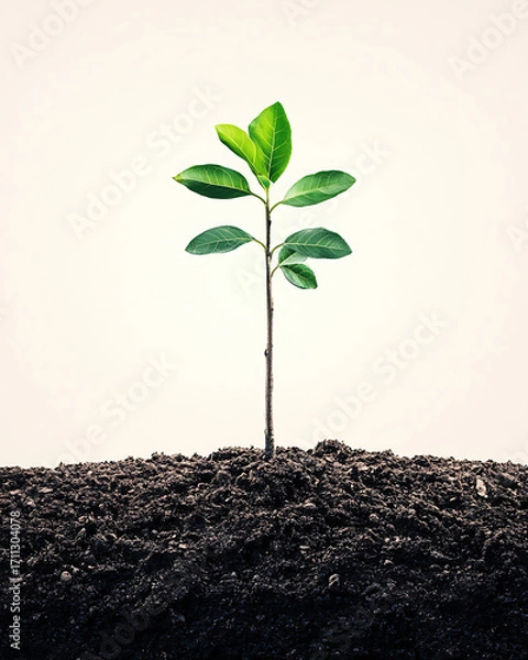 Fototapeta recycling and nature themes: photos of trees sprouting from waste, Earth held above trash, and green initiatives with ample blank spaces for environmental messages.