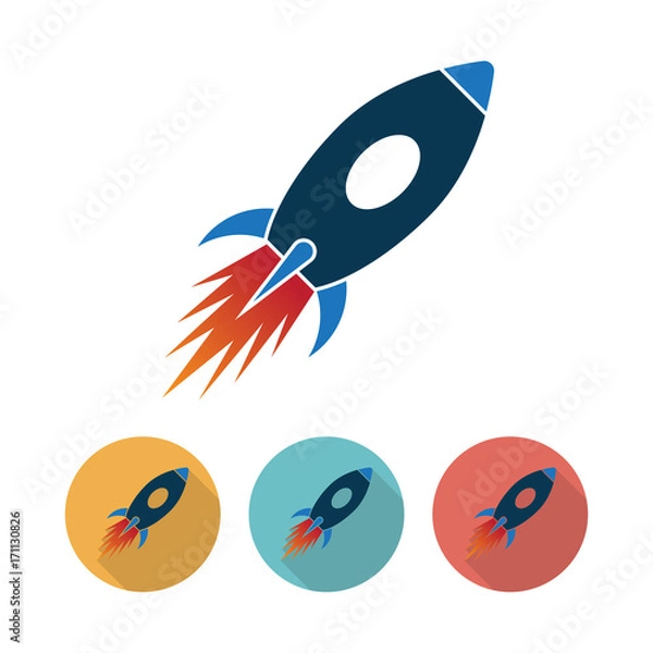 Fototapeta ROCKET ICON vector