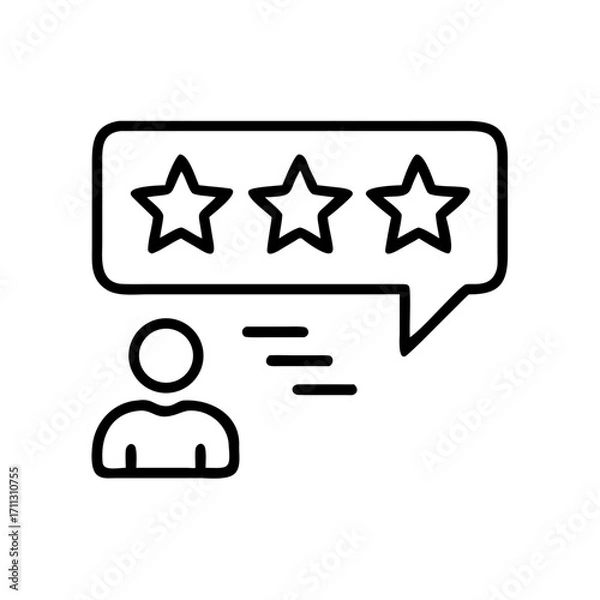 Obraz customer review outline icon