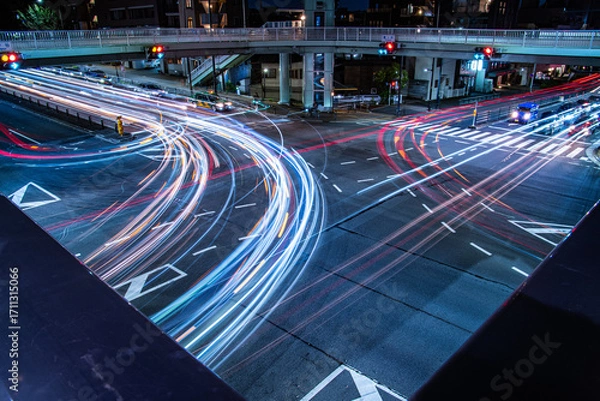 Obraz 夜の交差点　東京