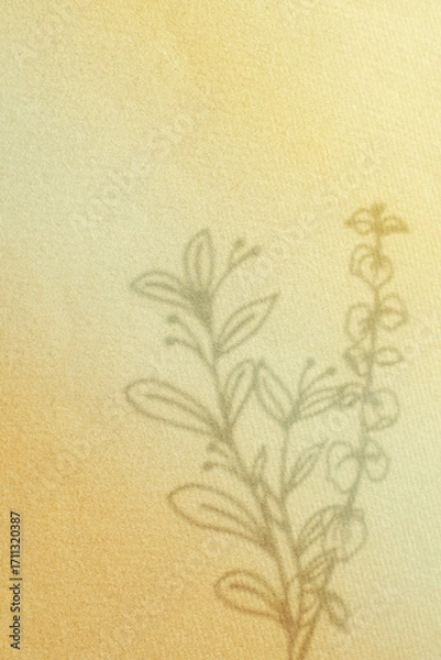 Fototapeta 나뭇잎 실루엣과 카피공간