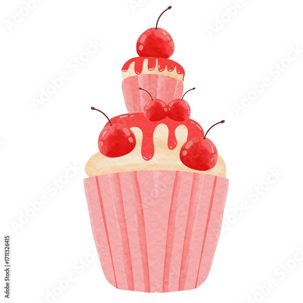 Fototapeta Cupcake Cartoon