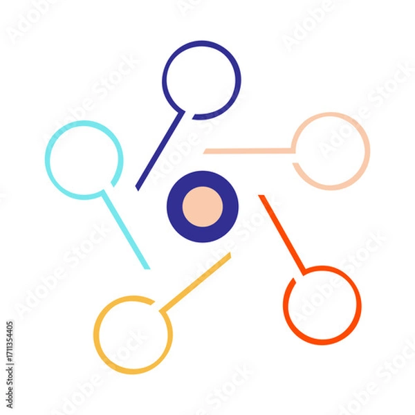 Obraz Infographic Diagram 5 options