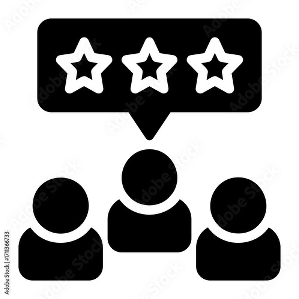 Obraz customer satisfaction glyph icon