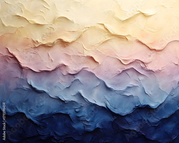 Obraz Abstract Textured Waves Painting