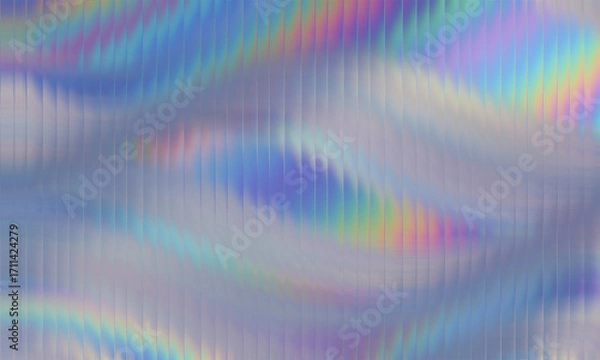 Fototapeta Abstract holographic background with vertical lines and rainbow color effect