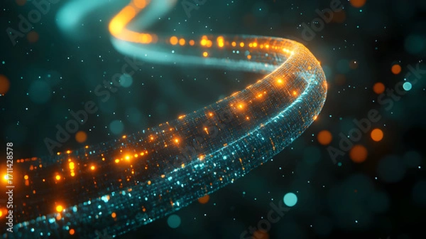 Obraz Glowing 3D Abstract Background