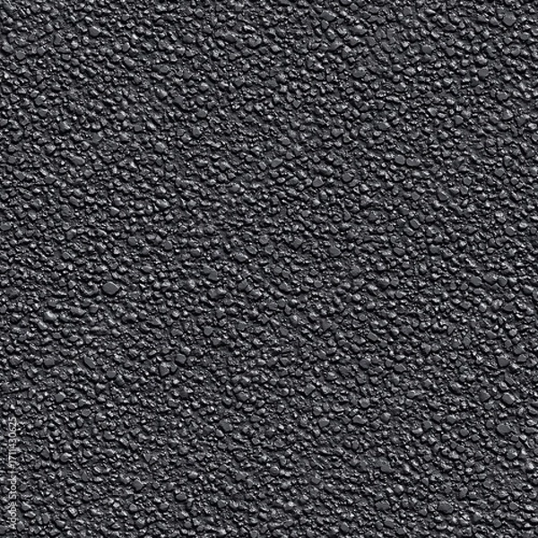 Fototapeta Seamless texture of dark gray asphalt with a finely-grained pattern, ideal for backgrounds, surfaces, or 3D rendering.