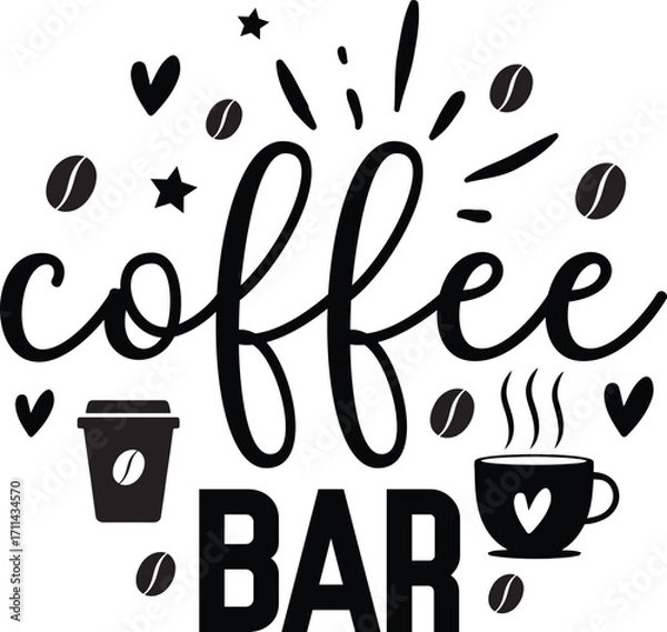 Fototapeta coffee round sign, coffee svg design, round sign svg design eps file