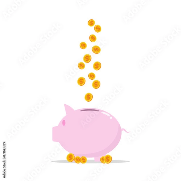 Fototapeta Money design over white background, vector illustration.