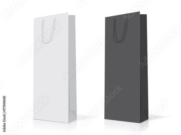 Fototapeta paper bag for your design EPS10 Vector Mock up easy to change color