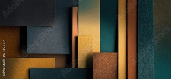 Fototapeta Colorful Layers of Textured Paper