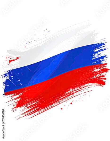 Obraz Artistic Russian flag