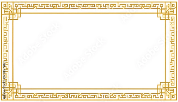 Obraz Ornate gold frame with dark background