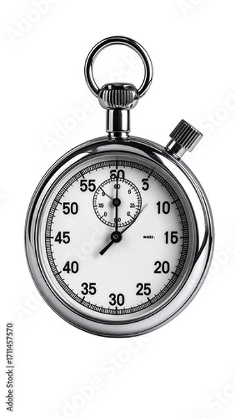 Obraz Close-up of a chrome stopwatch