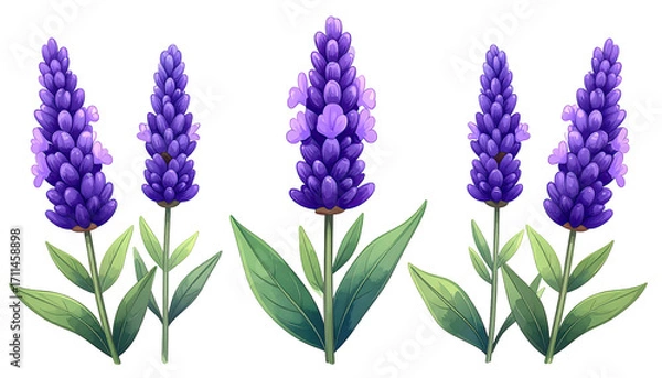 Obraz Four Lavender Spikes in Row