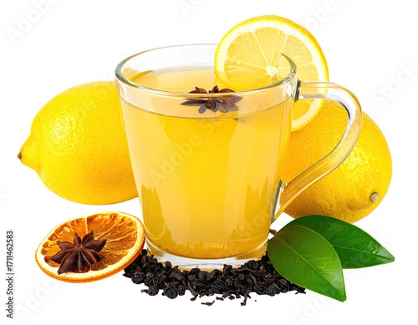 Obraz Lemon Tea in Glass Cup