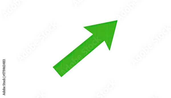 Obraz Green arrow pointing right on black background