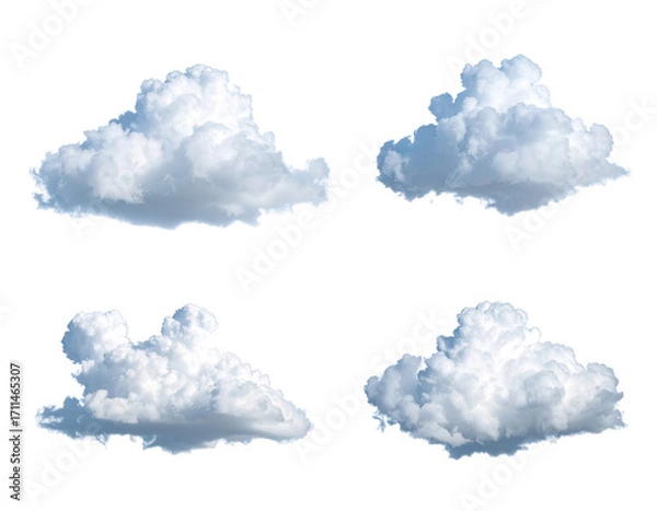 Obraz Four stylized cloud images