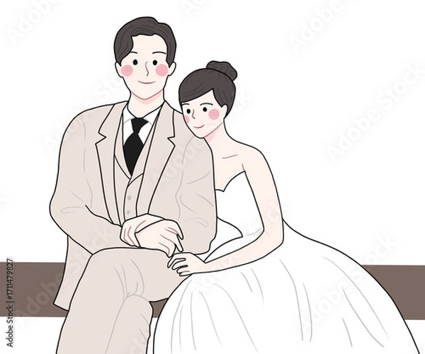 Obraz 웨딩 일러스트