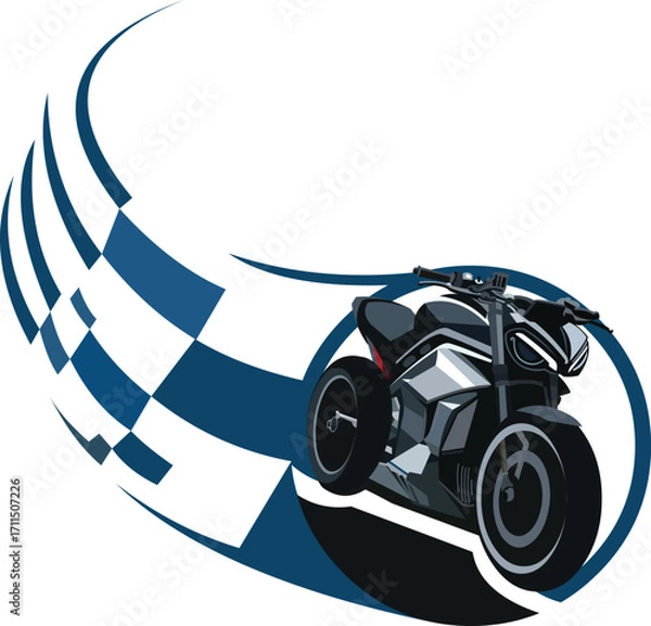 Fototapeta Motor racing event logo.eps