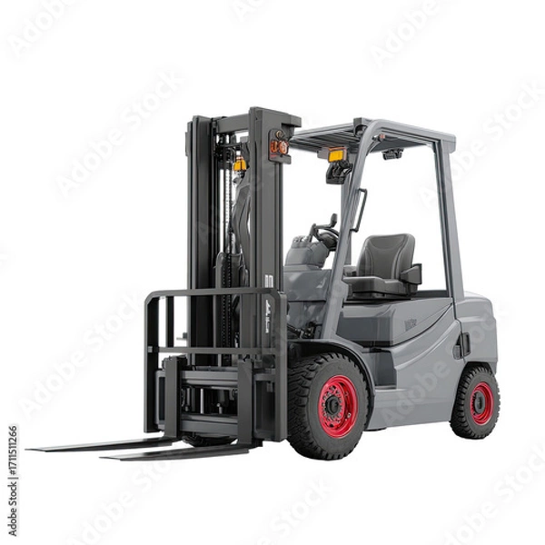 Fototapeta Gray forklift, side view (1)