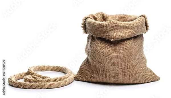 Obraz A burlap sack with a rope