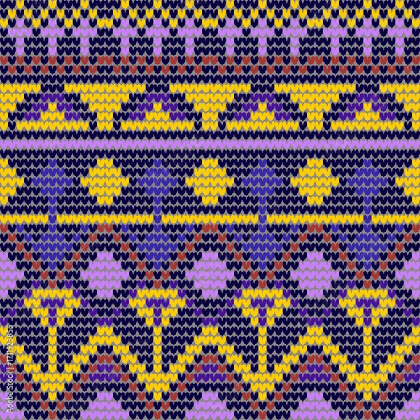 Obraz seamless knitted pattern