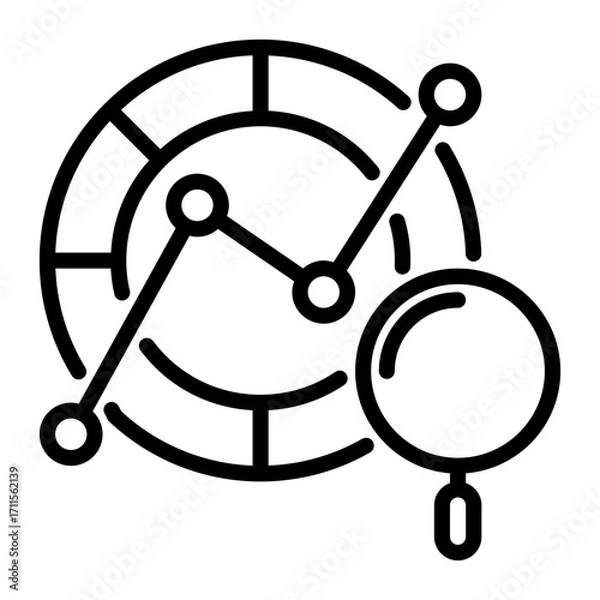 Fototapeta Analysis icon, line icon style