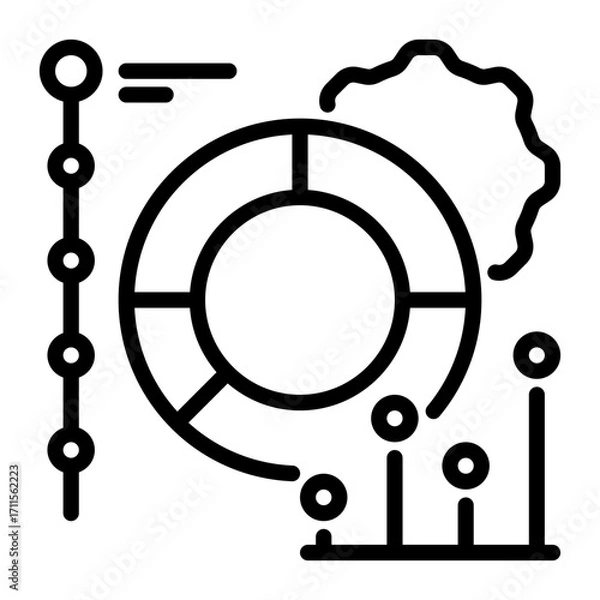 Fototapeta Dashboard icon, line icon style