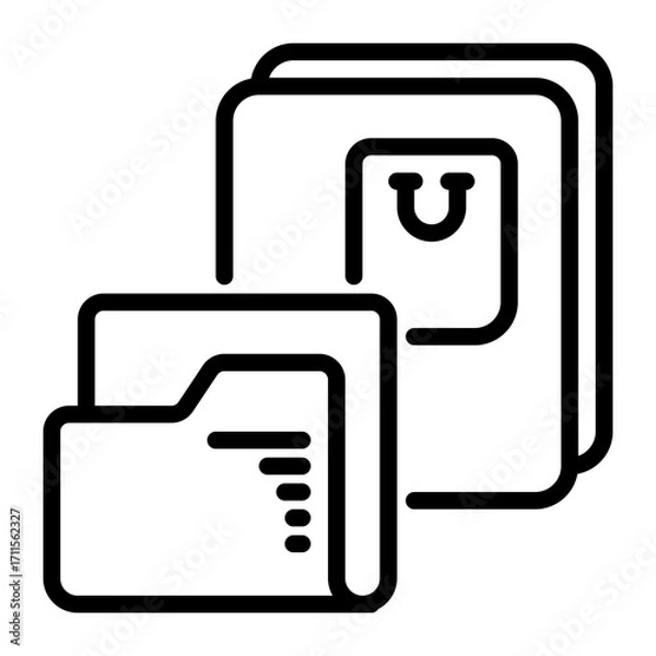 Fototapeta File icon, line icon style
