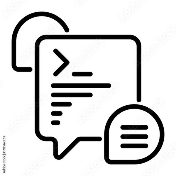 Fototapeta Prompt icon, line icon style
